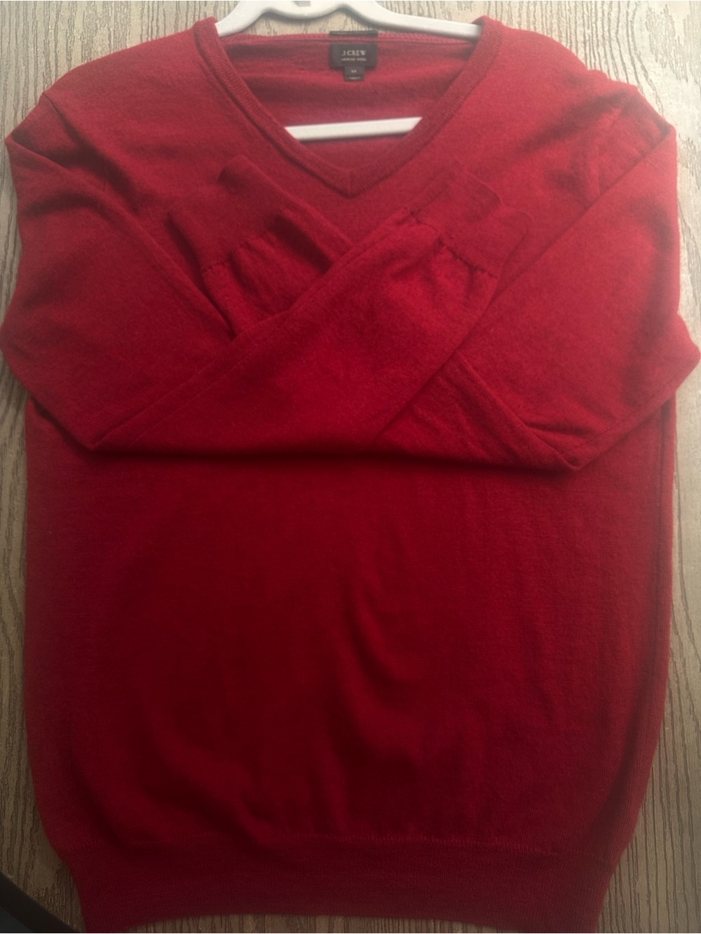 J. Crew Men's V-Neck Sweater in Red